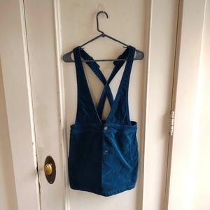 Wild Fable teal overall dress size M